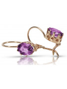 "14k Originales Vintage-Roségold mit Amethyst Ohrringe" vec196