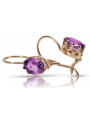 "14k Originales Vintage-Roségold mit Amethyst Ohrringe" vec196