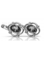 Vintage Vintage 925 Silver earrings setting vec033s