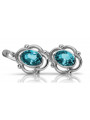 copy of Russe soviétique argent 925 Alexandrite Rubis Émeraude Saphir Aigue-marine Zircon ... Boucles d’oreilles vec033s