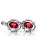 Vintage Vintage 925 Silver ruby earrings vec033s