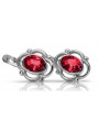 Vintage Vintage 925 Silver ruby earrings vec033s