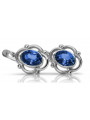 Vintage Vintage 925 Silver sapphire earrings vec033s