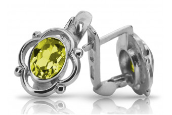 Vintage Vintage 925 Silver peridot earrings vec033s