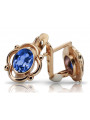 Vintage silver rose gold plated 925 sapphire earrings vec033rp