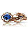 Vintage silver rose gold plated 925 sapphire earrings vec033rp