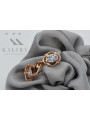 Vintage silver rose gold plated 925 zircon earrings vec033rp