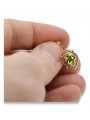 "Classic Vintage 14K Rose Gold Earrings with Yellow Peridot - Soviet vec033" style