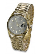 Gold men's watch Geneve ★ zlotychlopak.pl ★ Gold purity 585 333 Low Price!