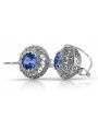 Vintage Vintage 925 Silver Sapphire earrings vec002s