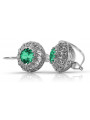 Vintage Vintage 925 Silver Emerald earrings vec002s