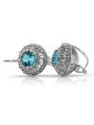 Vintage Vintage 925 Silver Aquamarine earrings vec002s