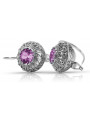 copy of Russe soviétique argent 925 Alexandrite Rubis Émeraude Saphir Aigue-marine Zircon ... Boucles d’oreilles vec002s