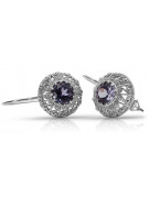 Vintage Vintage 925 Silver Alexandrite earrings vec002s