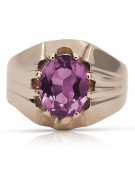 Russische sowjetische Rose 14 Karat 585 Gold Alexandrit Rubin Smaragd Saphir Zirkon Ring vrc016