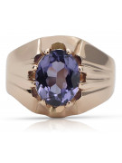 Rose soviétique russe 14k 585 or Alexandrite Ruby Emerald Sapphire Zircon ring vrc016