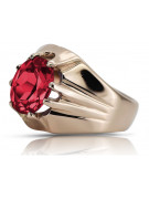 Russische sowjetische Rose 14 Karat 585 Gold Alexandrit Rubin Smaragd Saphir Zirkon Ring vrc016