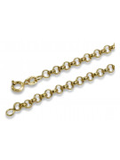 Bracelet d’ancrage en or jaune italien 14 carats cb025y