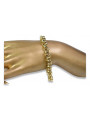 Bracelet d’ancrage en or jaune italien 14 carats cb025y