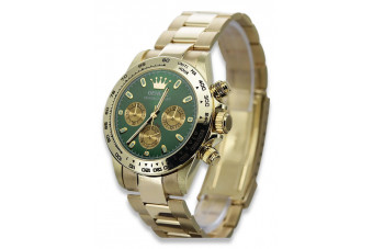 Złoty zegarek z bransoletą męski 14k Geneve mw014ydgr&mbw017y