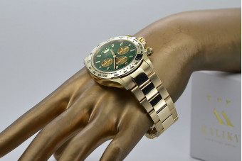 Złoty zegarek z bransoletą męski 14k Geneve mw014ydgr&mbw017y