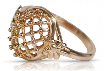 Authentischer 14 Karat Vintage Roségold Ring, Keine Steine, Stil 62.10.10.T vrn005