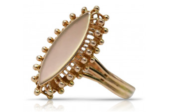 Eleganter Keine Steine Ring in 14 Karat Originales Vintage-Roségold 62.10.10.T vrn042