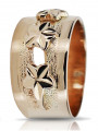 Russisch Sowjet rosa 14 Karat 585 gold Vintage Ring vrn025