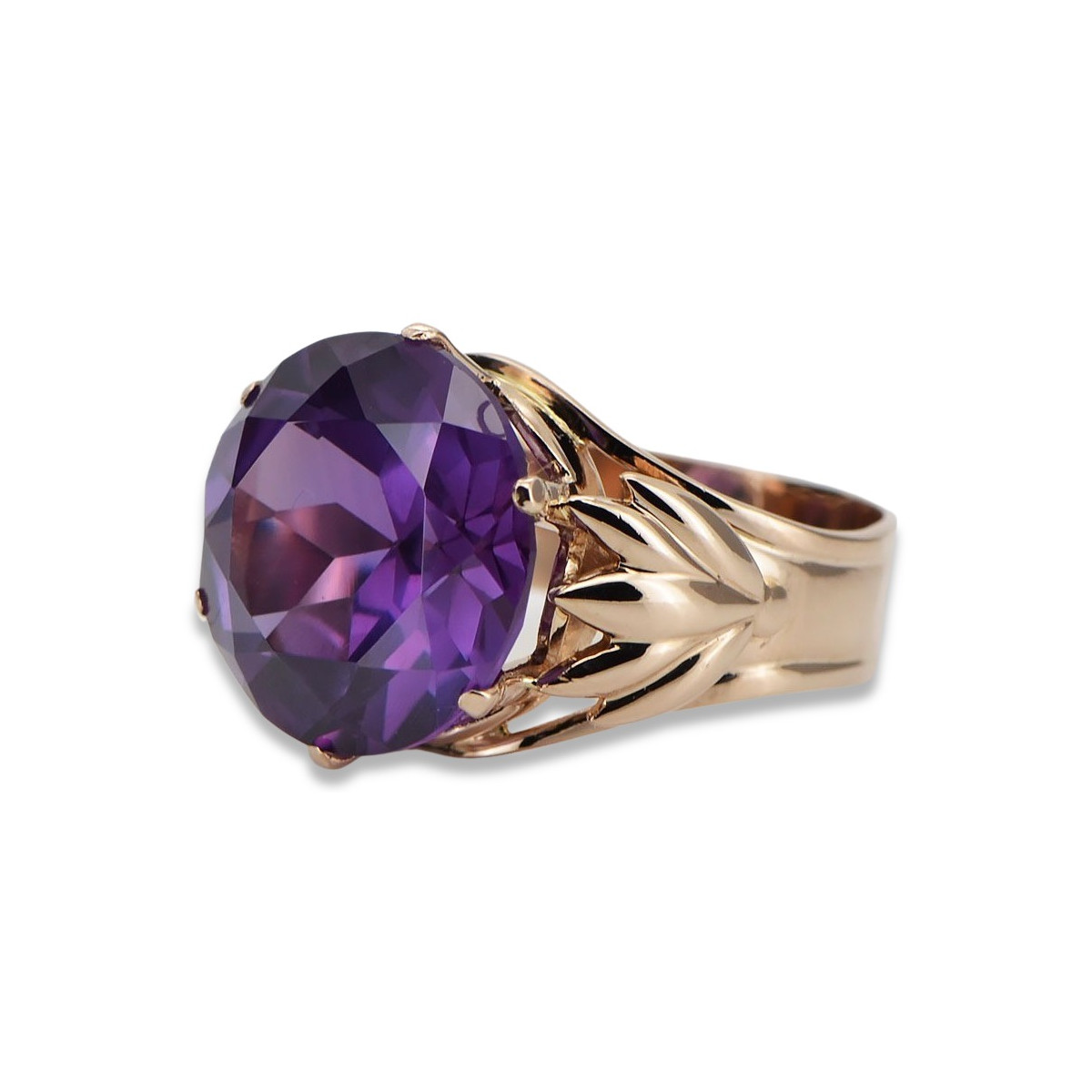 Russe soviétique rose 14k 585 or Alexandrite Rubis Émeraude Saphir Zircon bague vrc029