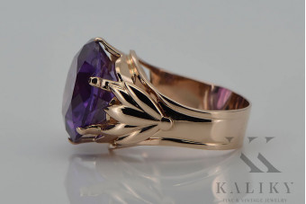 Russe soviétique rose 14k 585 or Alexandrite Rubis Émeraude Saphir Zircon bague vrc029