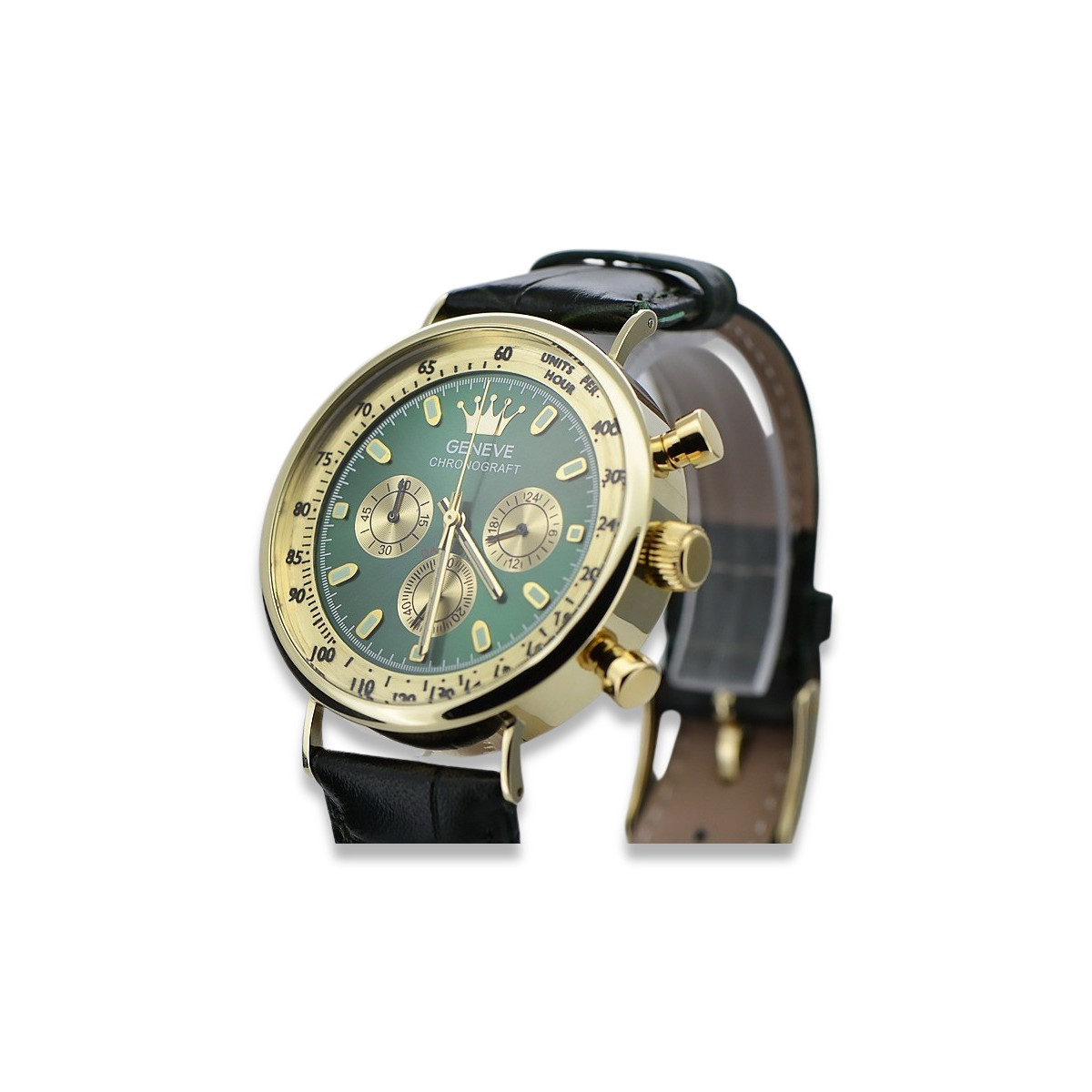 Reloj de hombre amarillo 14k 585 oro Geneve mw012y-gr