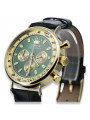 Желтые 14k 585 золотые мужские часы Geneve mw012y-gr