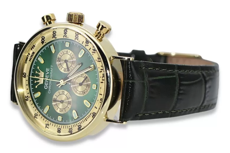 Reloj de hombre amarillo 14k 585 oro Geneve mw012y-gr