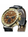 Reloj de hombre amarillo 14k 585 oro Geneve mw012y-br