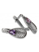 copie de russe soviétique argent rose plaqué or 925 Alexandrite rubis émeraude saphir aigue-marine zircon ... Boucles d’oreilles