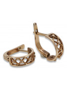 Authentisches 14k 585 Vintage-Roségold Hoops - Keine Steine. ven145