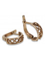 Authentisches 14k 585 Vintage-Roségold Hoops - Keine Steine. ven145