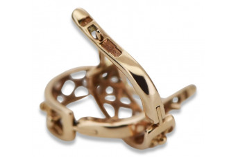 Bez Kamieni, Klasyczne Kolczyki Vintage z Różowego Złota 14k ven145