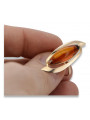 Russian rose Soviet pink USSR red 585 583 gold amber ring vrab008