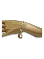 Pulsera italiana amarilla 14k 585 talla diamante oro cb041yw