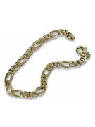 Italien jaune 14k 585 or Bracelet Figaro moderne cb042y