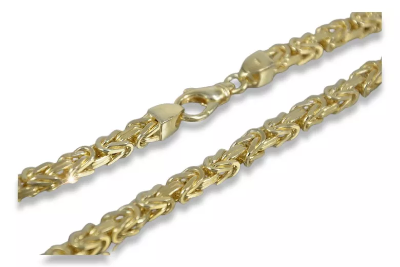 Bracelet Bizantin italien en or jaune 14 carats cb052y