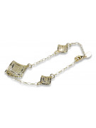 Pulsera de corazón de oro italiano amarillo y blanco cb070