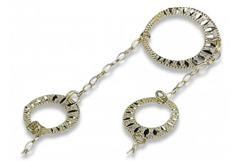 Bracelet coeur italien en or jaune & blanc cb071