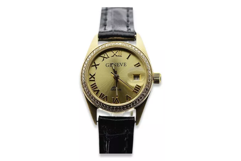 Reloj de damas de oro ★ zlotychlopak.pl ★ Pureza de oro 585 333 ¡Precio bajo!