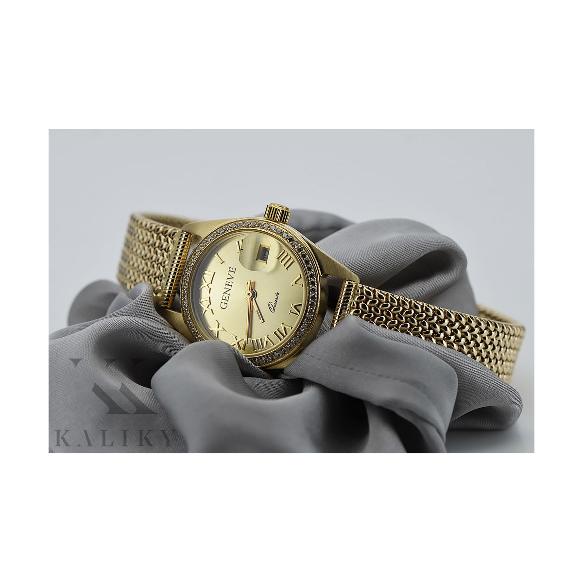 Reloj de oro para hombre Geneve ★ zlotychlopak.pl ★ Pureza del oro 585 333 ¡Precio bajo!