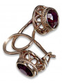 Russe soviétique argent rose or plaqué 925 Alexandrite Rubis Émeraude Saphir Aigue-marine Zircon ... Boucles d’oreilles VEC117RP