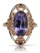 Rose soviétique russe 14k 585 or Alexandrite Ruby Emerald Sapphire Zircon ring vrc084