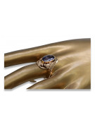 Russische sowjetische Rose 14 Karat 585 Gold Alexandrit Rubin Smaragd Saphir Zirkon Ring vrc084