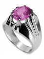 Russische sowjetische Rose 14 Karat 585 Gold Alexandrit Rubin Smaragd Saphir Zirkon Ring vrc014